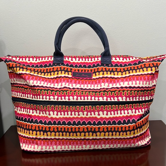 Vera Bradley Lighten Up Expandable Travel Bag Rio Squiggle - Picture 3 of 11